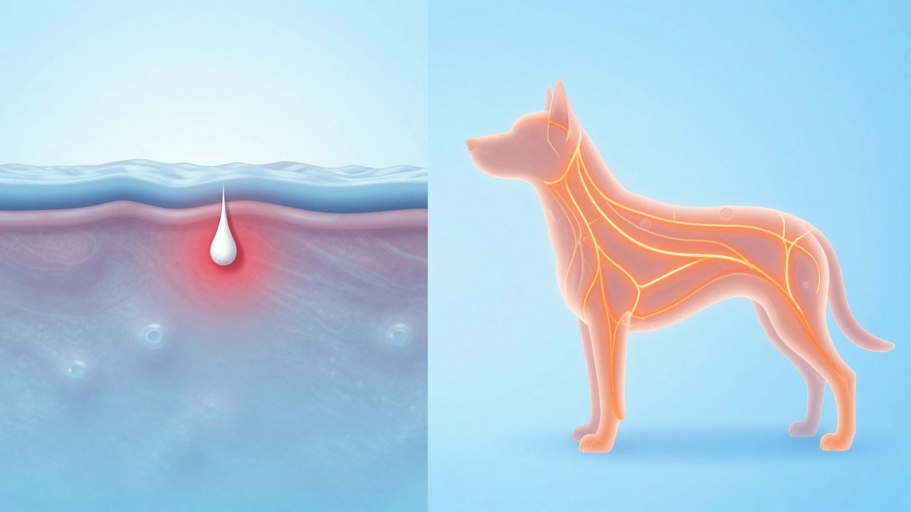 Visual comparison of topical vs oral steroids