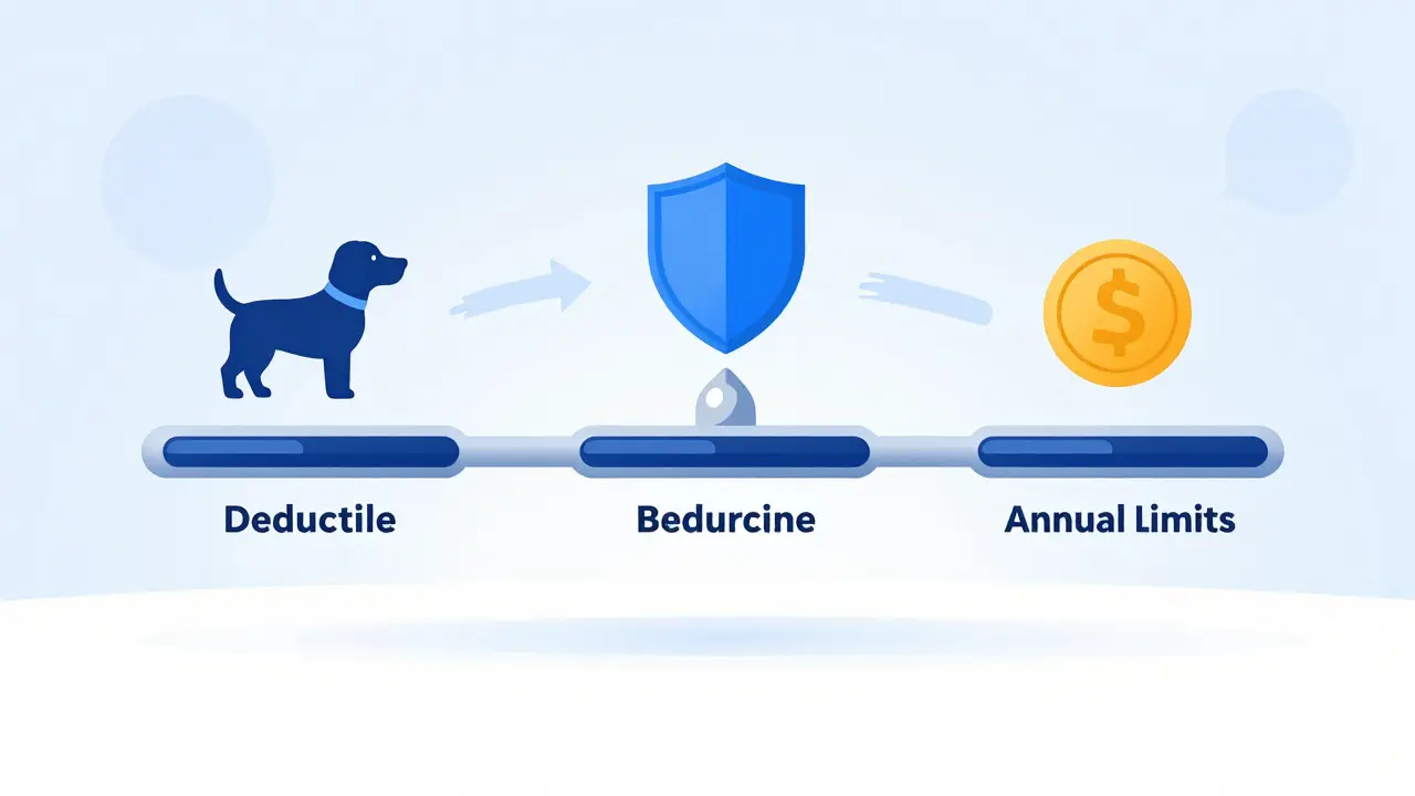 Abstract vector art showing three levers controlling insurance costs